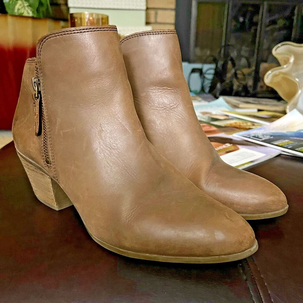 Frye Women’s Brown Judith Ankle Boots Double Zipper SZ 8.5
